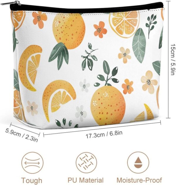 Toiletry Bag for Women Oranges And Lemons Cosmetic Bag Portable Capacity Travel Makeup Bags with Zipper Lightweight Cute Beauty Makeup Organizer for Traveling, Accessories, Essentials