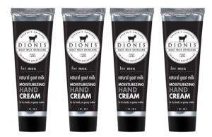 Dionis - Goat Milk Skincare Men's Moisturizing Hand Cream (1 oz) - Set of 4 - Made in the USA - Cruelty-free and Paraben-free