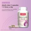 Jarrow Formulas Hyaluronic Acid 120 mg, Dietary Supplement, Skin Health Support, 60 Veggie Capsules, Up to 30 Day Supply