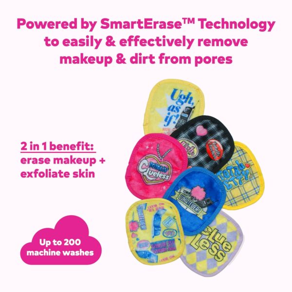 Makeup Eraser The Original, 7-Day Set, Erase All Makeup with Just Water, Including Waterproof Mascara, Eyeliner, Foundation, Lipstick, Sunscreen, and More! Clueless, 7ct.