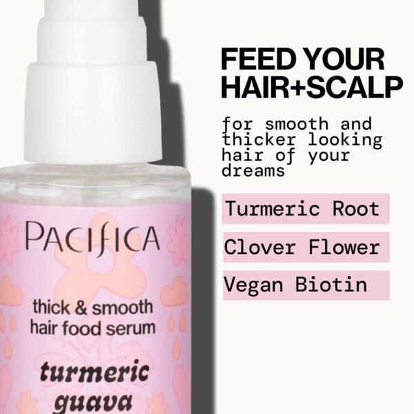 Pacifica Invisible Calming Hair Serum, Frizz Control & Hair Thickening Treatment for Fuller-Looking Hair – Unscented Leave-In Scalp Serum with Peptides, Biotin & Caffeine 1 fl oz, Vegan & Cruelty-Free