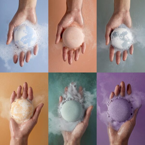 Sprig by Kohler Bath Bomb Gift Set, Hypoallergenic, Made with Natural Botanicals & Premium Skincare Ingredients (Shea Butter, Coconut Oil, & Kaolin Clay) - 6 Pack