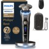 Philips Norelco Shaver i9000 Prestige Ultra, Wet & Dry Electric Shaver, Black Gradient, SenseIQ Pro Technology, Triple Lift & Cut System, 360 Rotating NanoTech Precision Blades, 5 Modes, XP9405/84
