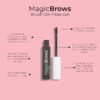 MCoBeauty Magic Brows Tinted Brow Gel in Medium/Dark, Volumizing, Water-Resistant, Quick-Drying, Buildable Formula for Natural to Bold Brows, Vegan, Cruelty Free