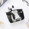 Makeup Bag for Women Cosmetic Bags Animal Funny Cow Head Black White Travel Toiletry Bag Cute Zipper Make Up Bags Large Capacity Makeup Case Organizer Portable Makeup Pouch for Travelling Gift
