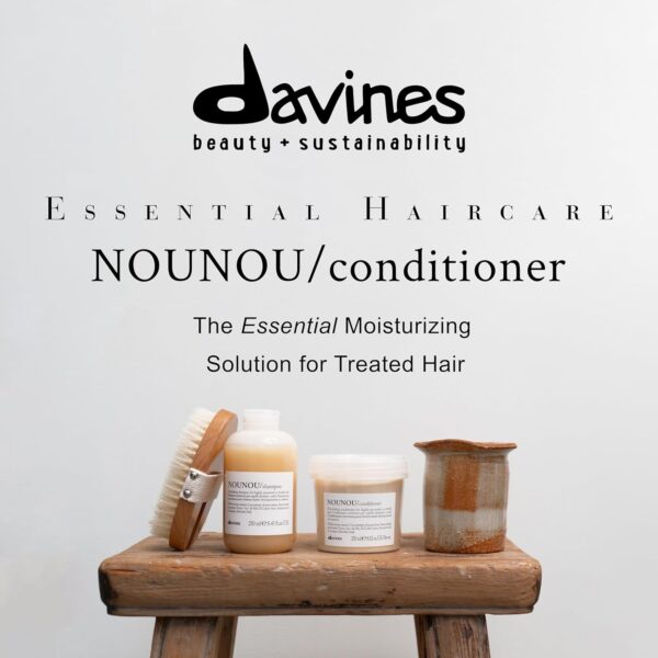 Davines NOUNOU Conditioner, Hydrating Deep Conditioner for Bleached, Permed, Relaxed, Damaged Or Very Dry Hair, Replenishes Chemically Processed Hair