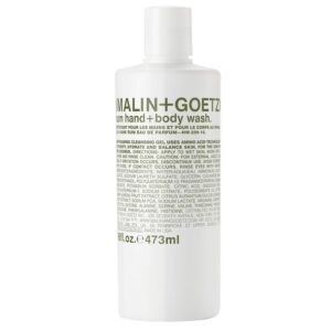 MALIN+GOETZ Hand + Body Wash – natural hydrating soap, cleansing and purifying for all skin types, prevents stripping or irritation on sensitive skin. Cruelty-free. Beauty Care