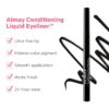 Almay Conditioning Liquid Eyeliner, Longwearing, Waterproof, Hydrating, 10 Black, 0.03 fl oz.