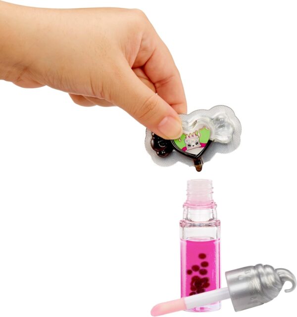 Yummiland Lip Gloss Doll: Sour Sweeties - Misty Cakes Includes DIY Lip Gloss + Removable Keychain, Cosmetic Play, Collectible, Ages 4+