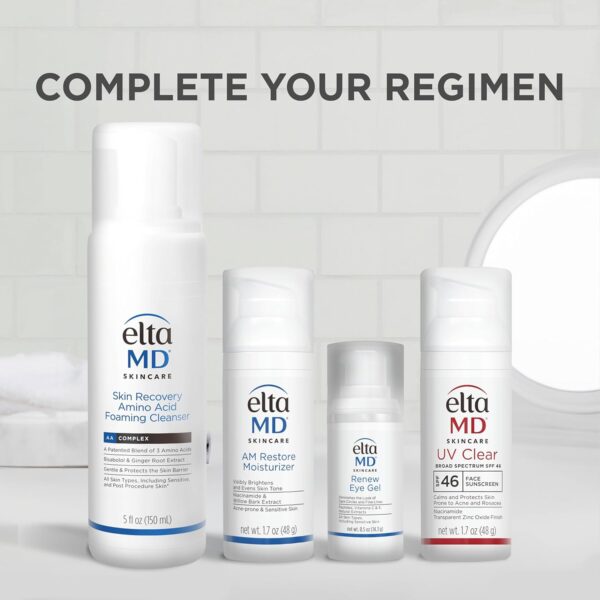 EltaMD Renew Eye Gel, Serum for Dark Circles and Puffiness, Under Eye Serum for Face, Anti Aging, Minimizes Fine Lines and Wrinkles, 0.5 oz Pump