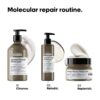 L'Oréal Professionnel Paris Absolut Repair Molecular Hair Mask - Repairs Damage & Restores Strength For Extremely Dry Damaged Hair, Extra Detangling & Hydration, Peptides Bonder