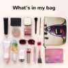 Linen Makeup Bag For Women, Waterproof Travel Cosmetic Organizer Lightweight Zipper Travel Toiletry Bag Organizer Cartoon Eggplant Makeup Brushes Storage Bag
