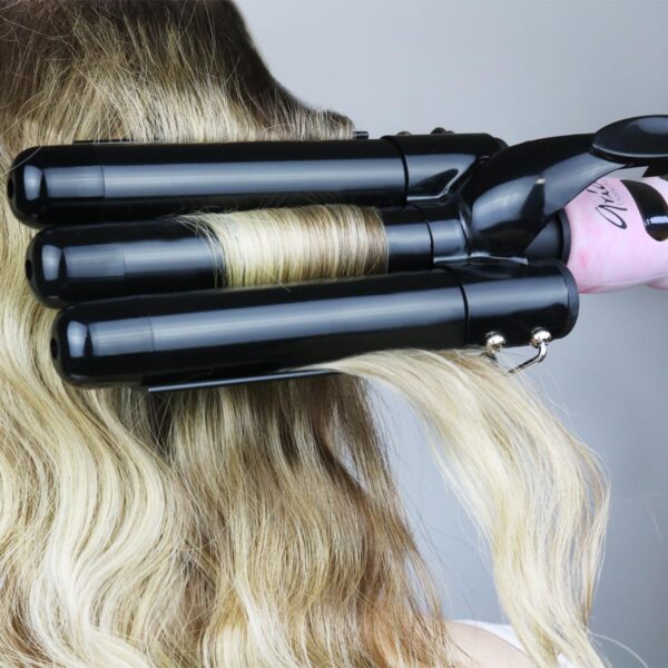 Aria Beauty The Waver - Hair Waver Tool for Beachy Boho and 90’s Hollywood Glam Waves - Suitable for All Hair Types - Pink Marble - 1 pc