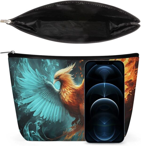 Toiletry Bag for Women Fire And Water Phoenix Cosmetic Bag Portable Capacity Travel Makeup Bags with Zipper Lightweight Cute Beauty Makeup Organizer for Traveling, Accessories, Essentials