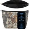 Makeup Bag for Women Cosmetic Bags A Mighty Tiger Travel Toiletry Bag Cute Zipper Make Up Bags Large Capacity Make Up Case Organizer Portable Makeup Pouch for Travelling Gift