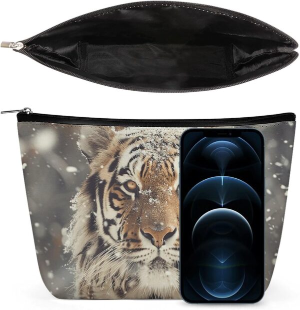 Makeup Bag for Women Cosmetic Bags A Mighty Tiger Travel Toiletry Bag Cute Zipper Make Up Bags Large Capacity Make Up Case Organizer Portable Makeup Pouch for Travelling Gift