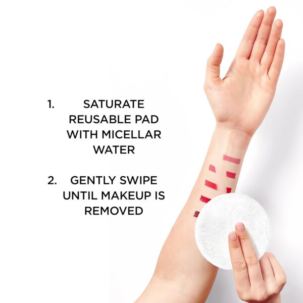 Garnier SkinActive Micellar Cleansing Eco Pads, Reusable, 3 Ultra-soft Microfiber Pads, 1 Count (Packaging May Vary)