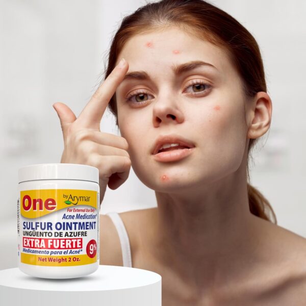 Arymar Sulfur Ointment 9% Acne Spot Treatment for Face and Body (2oz / Pack of 1)