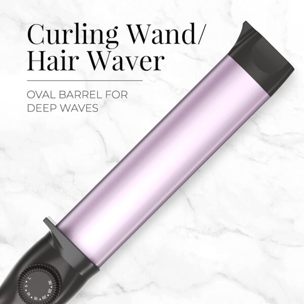 REMINGTON® Curling Wand/Hair Waver, Oval Barrel, for Deep Waves, CI50U3