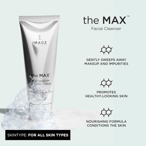 IMAGE Skincare, the MAX Facial Cleanser, Silky Face Wash with Peptides for Youthful Looking Skin, 4 fl oz