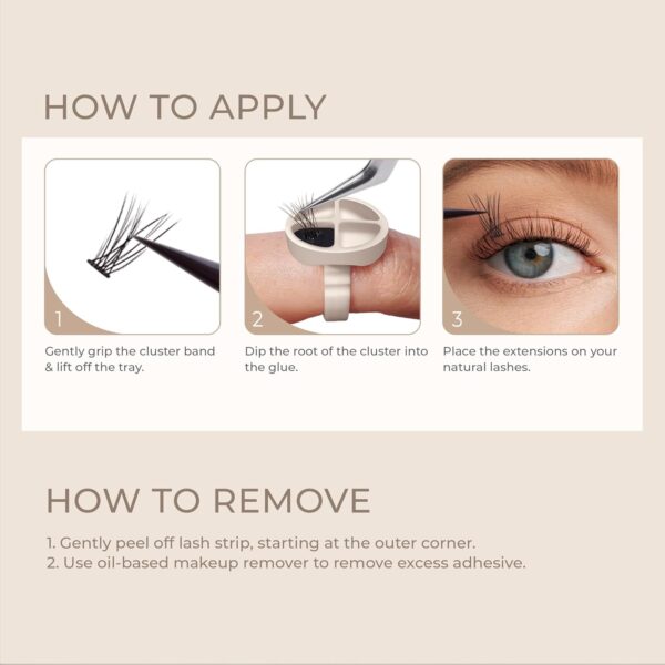 KISS Lash Atelier Professional Lash Extension Kit, ‘Natural’, Pre-Mapped False Eyelashes, 46 Lash Clusters & 36 Individual Lashes, Last For Up To 7 Days, Glue Ring, Applicator