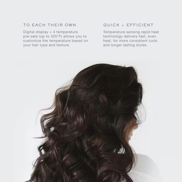 Kristin Ess Hair 1 1/4" Titanium Curling Iron for Beach Waves + Curls for Medium and Long Hair, Smoothing + Frizz Control, Dual Voltage, Auto Shut-Off