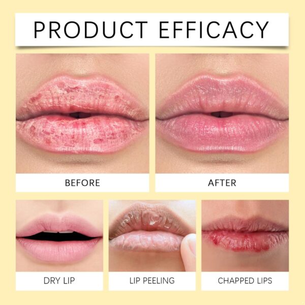 FEESHOW Lemon Ginger Lip Balm Hydrating Moisturizing for Dry Lips Nourishing Smooth Formula Women Girls Daily Care Yellow One Size