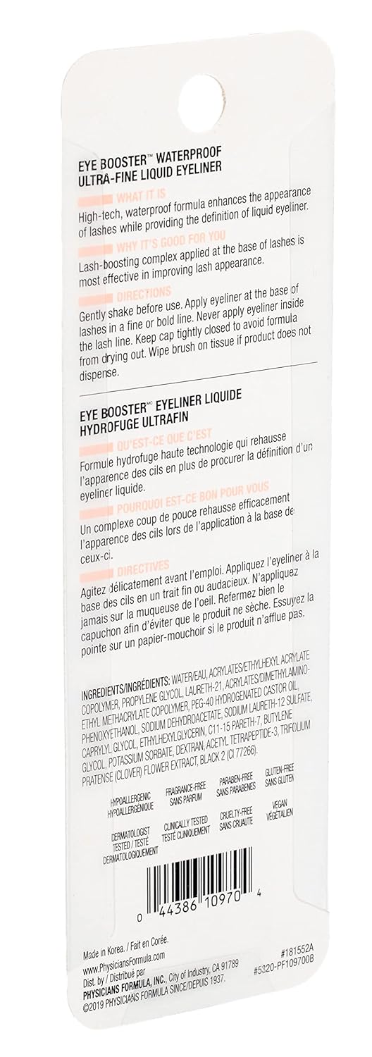 Physicians Formula Eye Booster, Lash-Enhancing 2-in-1 Eyeliner Serum, Dermatologist Approved, Hypoallergenic, Cruelty-Free & Vegan - Deep Brown