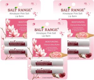 Natural Solution Lip Balm, Formulated with Cherry & Organic Shea Butter, Moisturizing Lip Care Multipack, Hydrating Moisturizer for Dry Lips, Organic Chapstick- 3 Count,6 Pieces