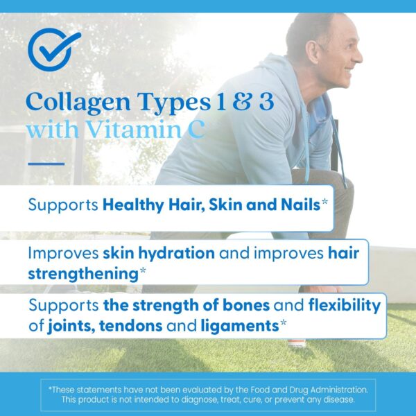 Doctor's Best Collagen Types 1 & 3 with Vitamin C, Non-GMO, Gluten Free, Soy Free, Supports Hair, Skin, Nails, Tendons & Bones, 500 mg, 240 Caps (DRB-00263)