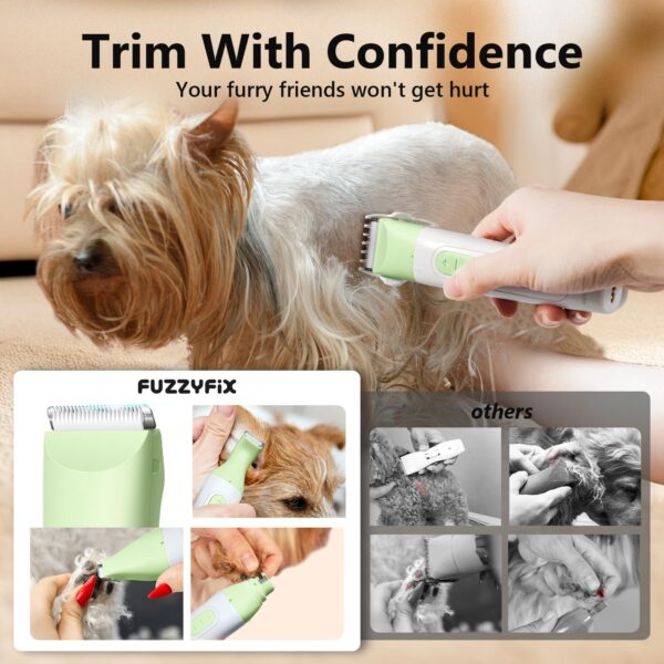 Dog Grooming Kit, 4 in 1 Pet Clippers for Grooming Supplies, Cordless Dog Paw Trimmer Nail Grinder, Professional Long Hair Shaver for Matted Hair Cat Small Dogs Thick Coats