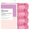 Diane Snap-On Magnetic Rollers Pack of 8 Hair Curlers for Women and Girls, Small, Diameter, Pink, D4719, 8 Count (Pack of 1)