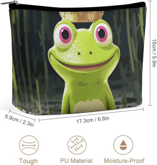 Makeup Bag for Women Cosmetic Bags Crown Frog Travel Toiletry Bag Cute Zipper Make Up Bags Large Capacity Makeup Case Organizer Portable Makeup Pouch for Travelling Gift