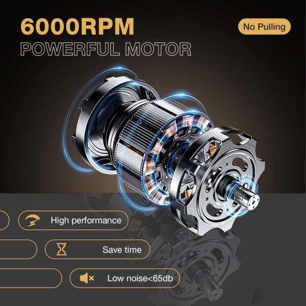 SUPRENT Professional Rechargeable Hair Clipper-Hair Clippers for Men, Cordless Hair Cutting Kit with LED Display (Silver)