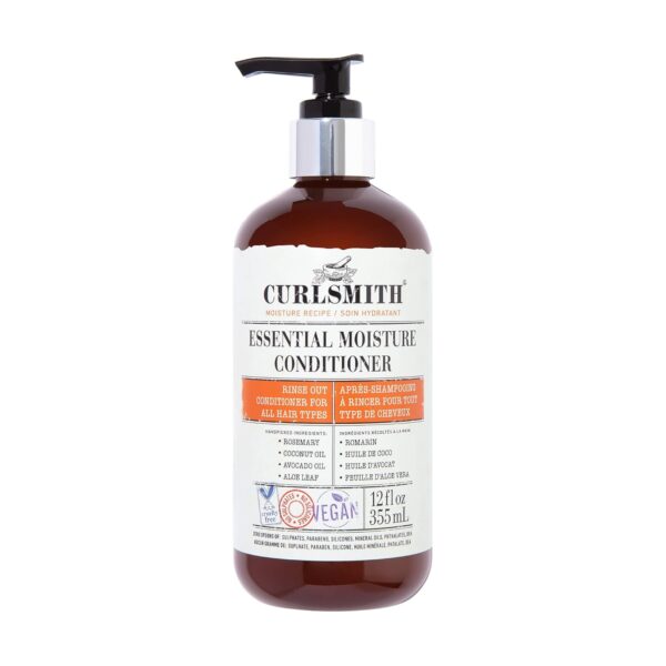 CURLSMITH - Essential Moisture Conditioner, Lightweight Frizz Control for Wavy, Curly and Coily Hair, Vegan