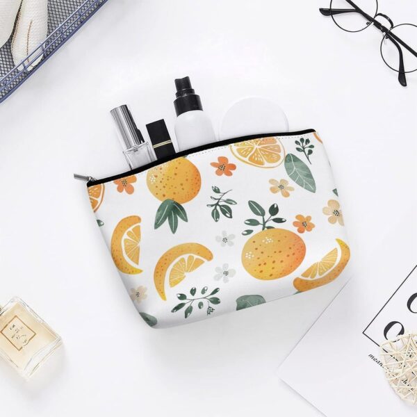 Toiletry Bag for Women Oranges And Lemons Cosmetic Bag Portable Capacity Travel Makeup Bags with Zipper Lightweight Cute Beauty Makeup Organizer for Traveling, Accessories, Essentials