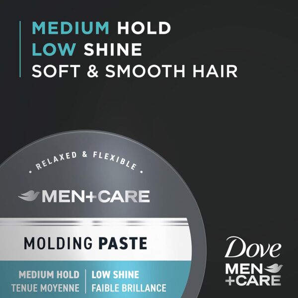DOVE MEN + CARE Styling Aid Hair Product for a Medium Hold Sculpting Hair Paste for a Textured Look With A Matte Finish 1.75 Ounce (Pack of 3)