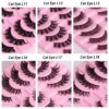 Russian Strip False Eyelashes Thick Volume 12mm Wispy Faux Mink Lashes 8D Volume Long Cat Eye Lashes Dramatic (Cat Eye L11)