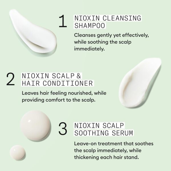Nioxin Scalp Relief System Kit | For Sensitive Itchy Scalp | Made with Aloe Vera and Vitamin E | Trial Size