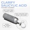 COSMEDIX Clarify Salicylic Acid Foaming Face Wash for Women & Men - Exfoliating Facial Cleanser for Sensitive & Blemish-Prone Skin - Gentle Facewash with Aloe Vera for Glowing Skin, Gluten Free