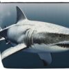 Linen Makeup Bag For Women, Waterproof Travel Cosmetic Organizer Lightweight Zipper Travel Toiletry Bag Organizer 3d Shark Fish Makeup Brushes Storage Bag
