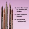 e.l.f. Holy Strokes Micro-Fine Brow Pen, Liquid Waterproof Eyebrow Makeup For Detailing & Adding Dimension, Vegan & Cruelty-Free, Deep Brown