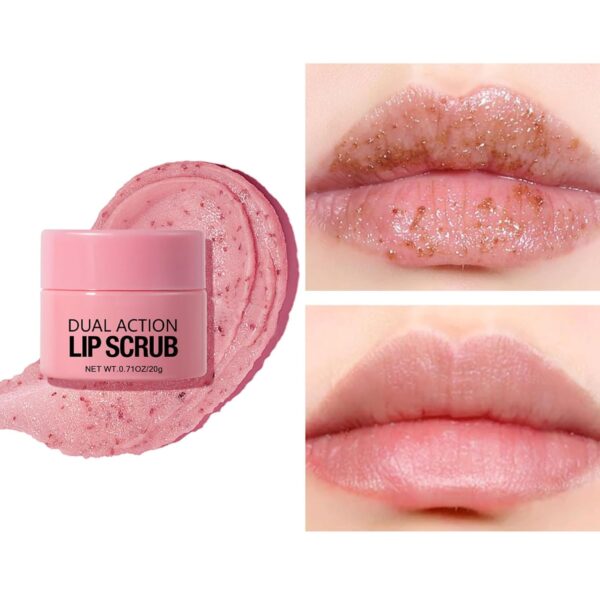 iiniim 5Pcs Lip Scrub Set for Dry and Chapped Lips Moisturizing Exfoliator Gentle Care Softens Smooths Flaky Skin Lip Care Kit for Women Girls Pink One Size