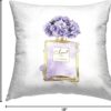 Stupell Industries Purple Fashion Perfume Floral Outdoor Printed Pillow, 18 x 18