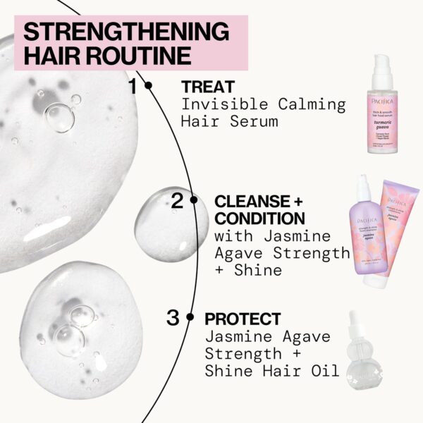 Pacifica Invisible Calming Hair Serum, Frizz Control & Hair Thickening Treatment for Fuller-Looking Hair – Unscented Leave-In Scalp Serum with Peptides, Biotin & Caffeine 1 fl oz, Vegan & Cruelty-Free