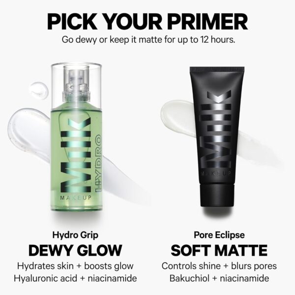 Milk Makeup Pore Eclipse Mattifying Primer – Blurs Pores, Controls Shine + Holds Makeup for Up to 12 Hours – Creates a Smooth, Even Base for a Soft, Long-Lasting Matte Finish