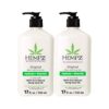 Hempz Original, Natural Hemp Seed Oil Body Moisturizer with Shea Butter & Ginseng, Pure Herbal Skin Lotion for Dryness, Nourishing Vegan Cream, Floral and Banana, 17 Fl Oz, 2 Pack
