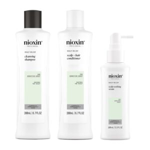 Nioxin Scalp Relief System Kit | For Sensitive Itchy Scalp | Made with Aloe Vera and Vitamin E | Trial Size