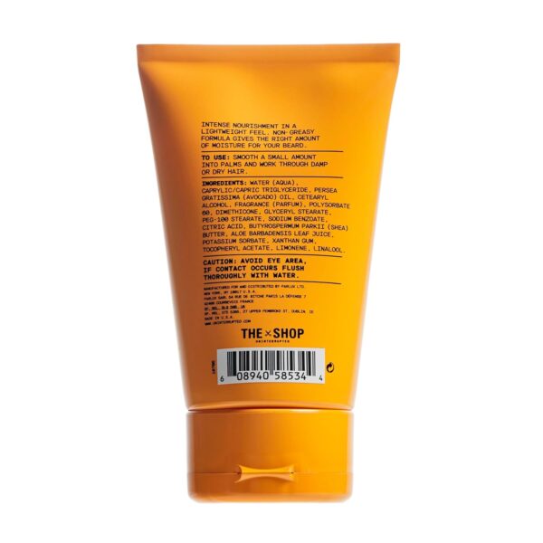 The Shop Men's Conditioning Beard Cream, Leave-In Moisturizer with Avocado Oil & Shea Butter, Softens, Hydrates & Tames Facial Hair, Lightweight & Non-Greasy, Refreshing Eucalyptus Scent, 4 Fl Oz