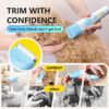SUPRENT Dog Grooming Kit, 4 in 1 Quiet Pet Clippers for Grooming Supplies, Cordless Cat Paw Trimmer Dog Nail Grinder, Professional Long Hair Shaver Set for Cat Matted Hair and Small Dogs Blue